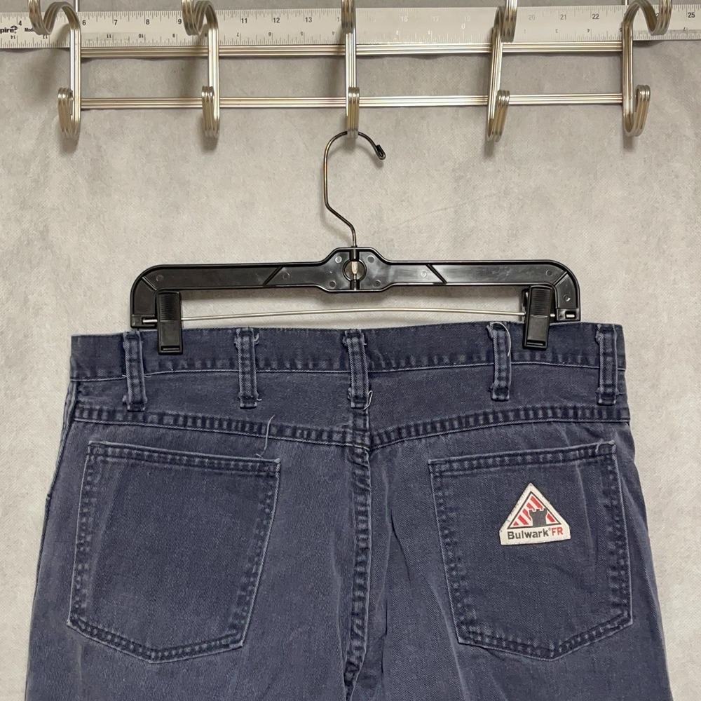 Bulwark FR Pants Men 34x30 Blue Chino Flame Resistant Straight Work Arc 10.6